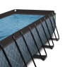 EXIT Stone pool 540x250x122cm med filterpumpe - grå